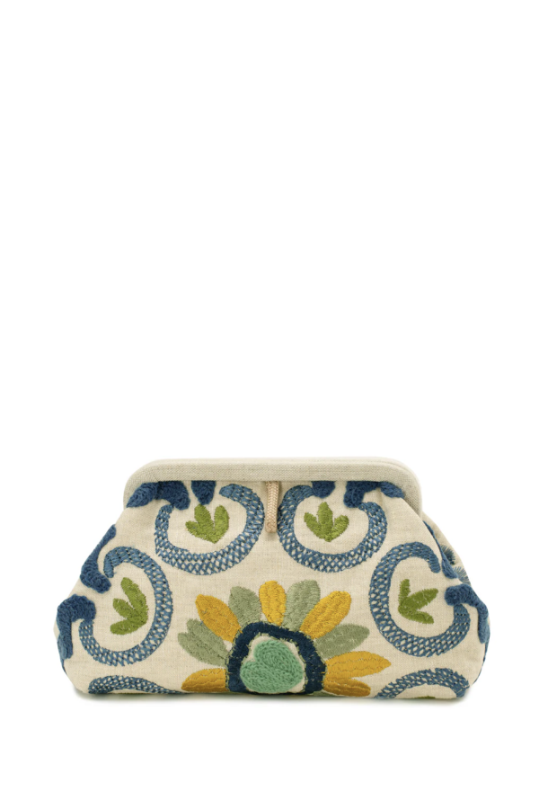 Marian Paquette Liette Embroidered Linen Bag