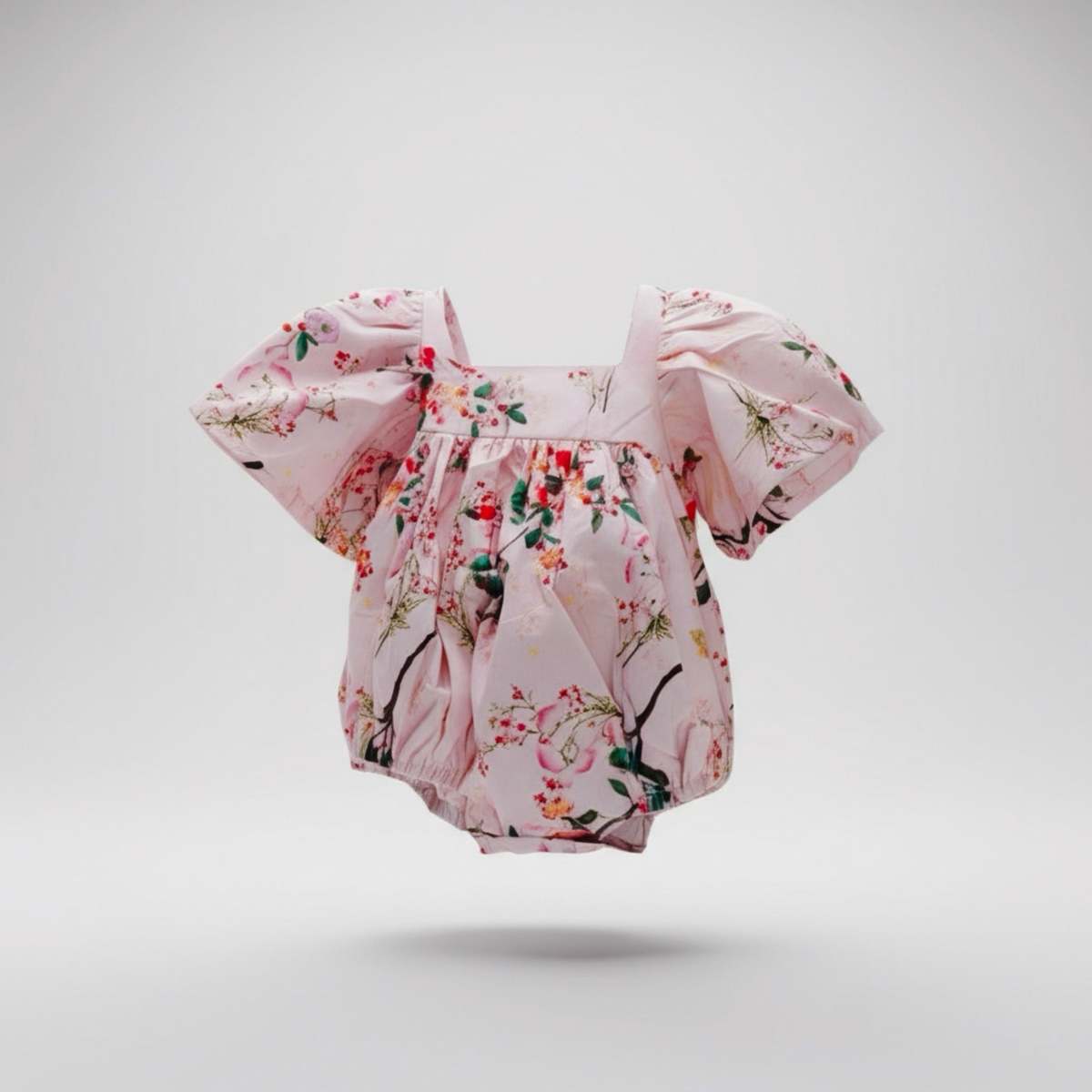 KIDS Piper&Cloth Nora Bubble Romper - Heirloom Rose - Image 2 of 8