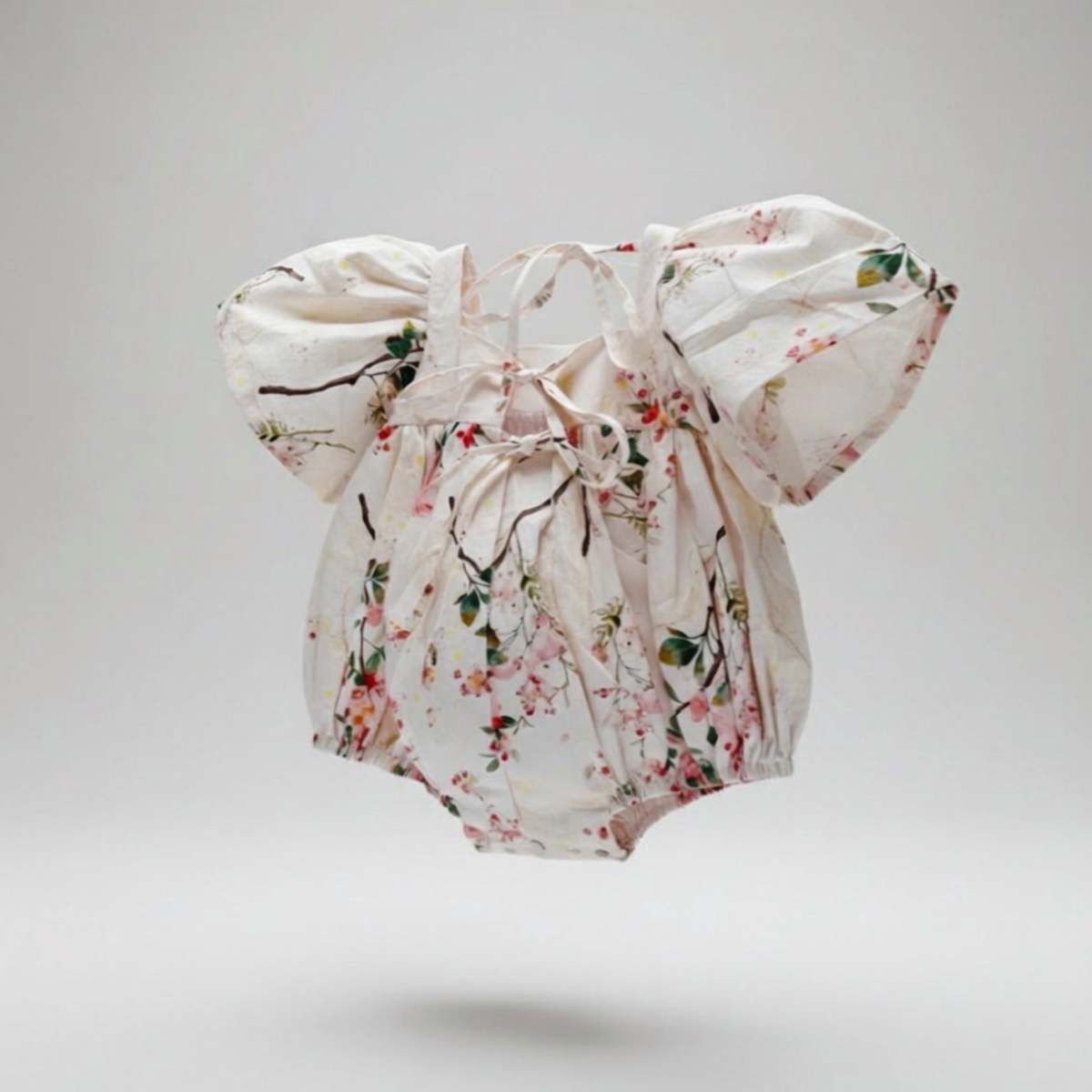 KIDS Piper&Cloth Nora Bubble Romper - Heirloom Rose - Image 3 of 8