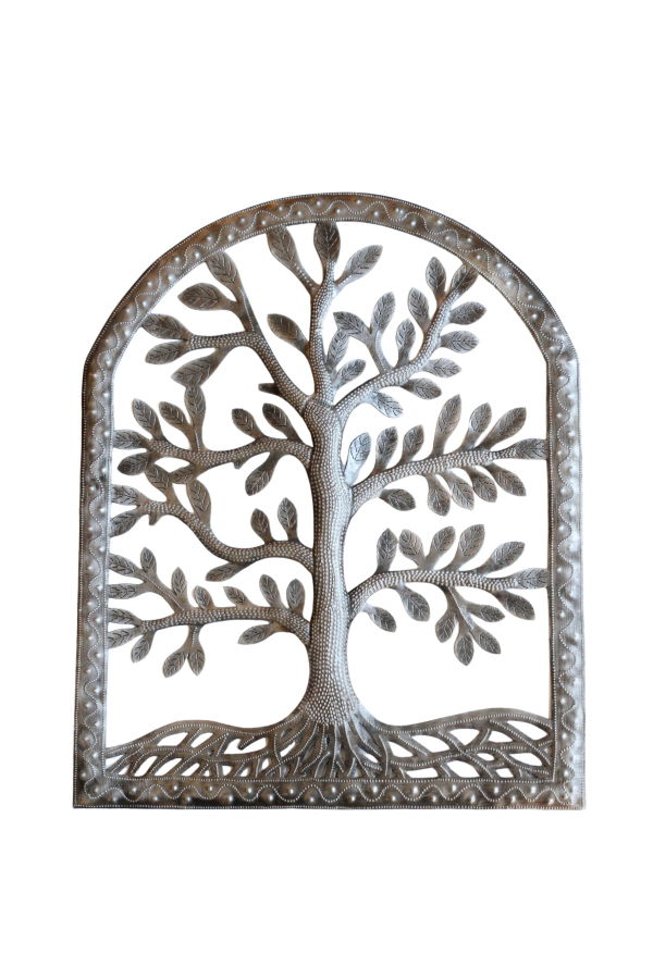Vi Bella Haitian Tree of Life Metal Art Arch Wall Sculpture
