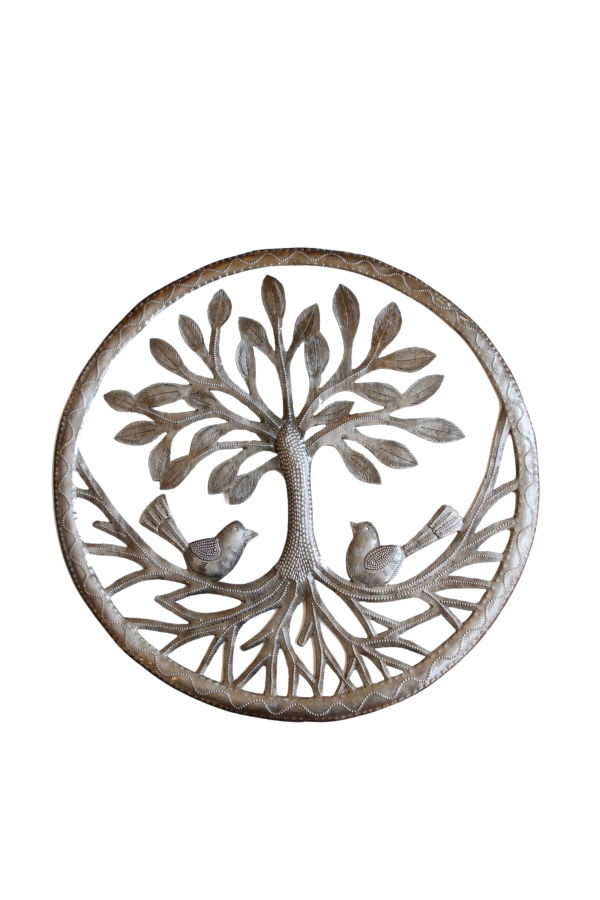 Vi Bella Haitian Tree of Life Metal Art - Round Wall Art
