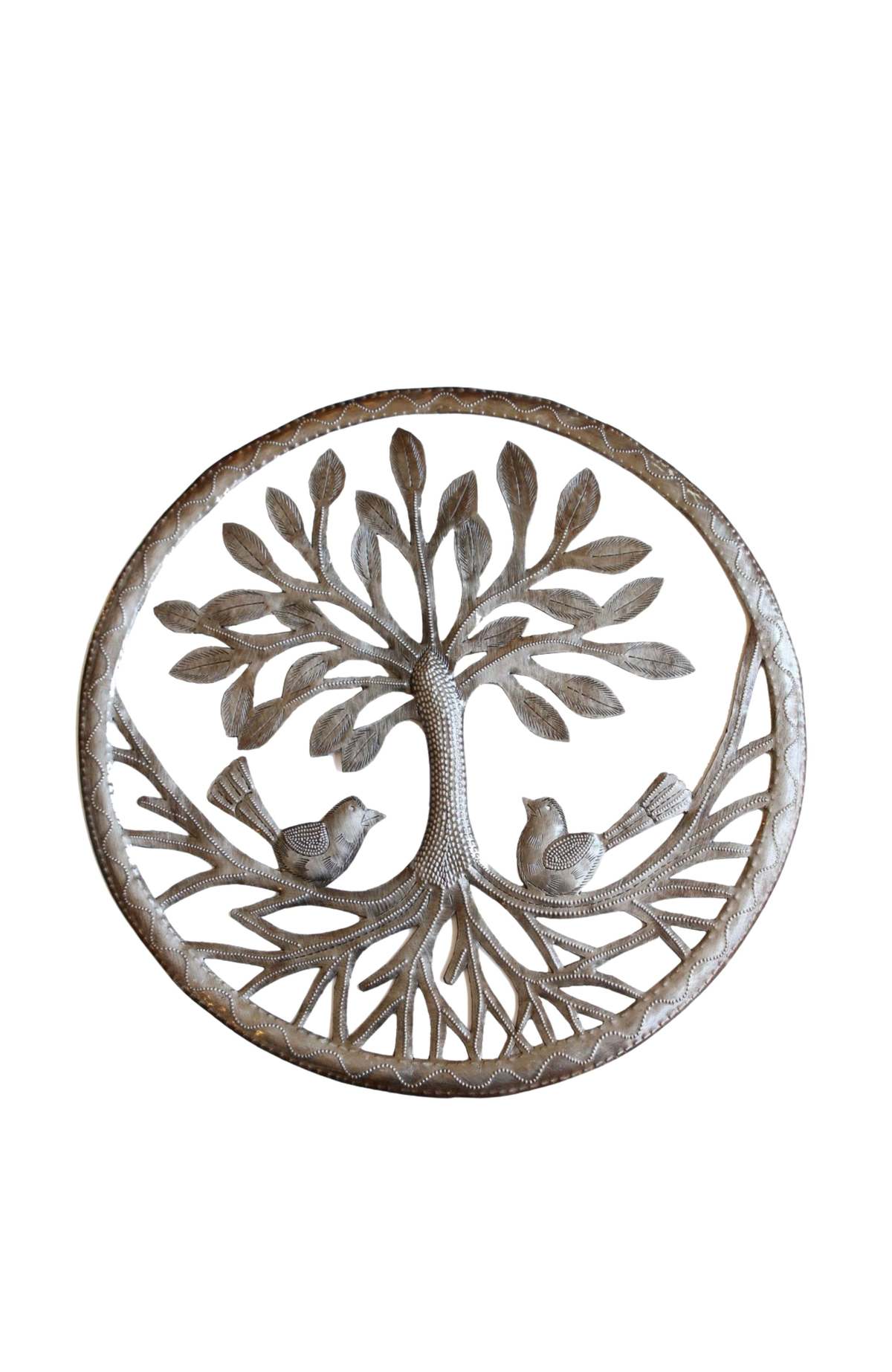 Vi Bella Haitian Tree of Life Metal Art - Round Wall Art - Image 2 of 6