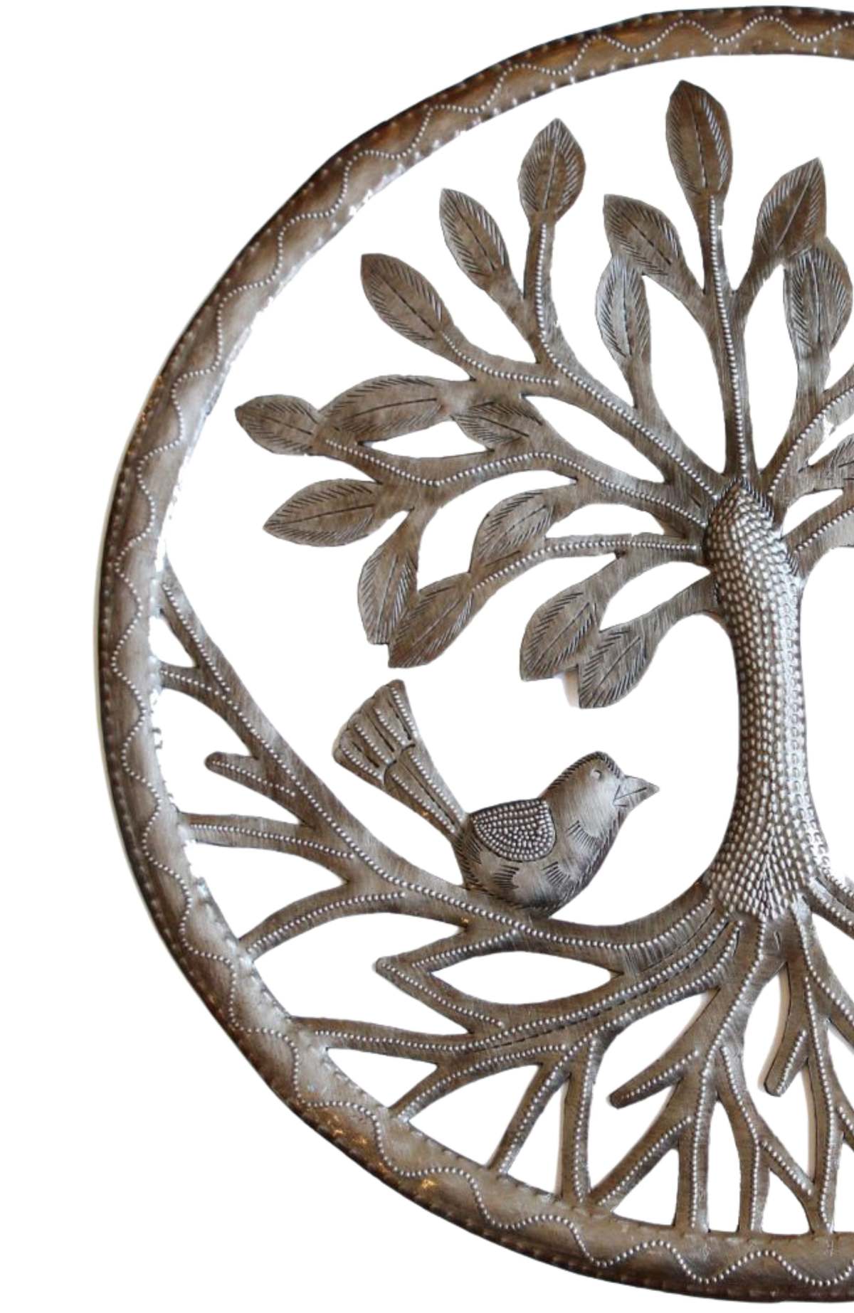 Vi Bella Haitian Tree of Life Metal Art - Round Wall Art - Image 3 of 6