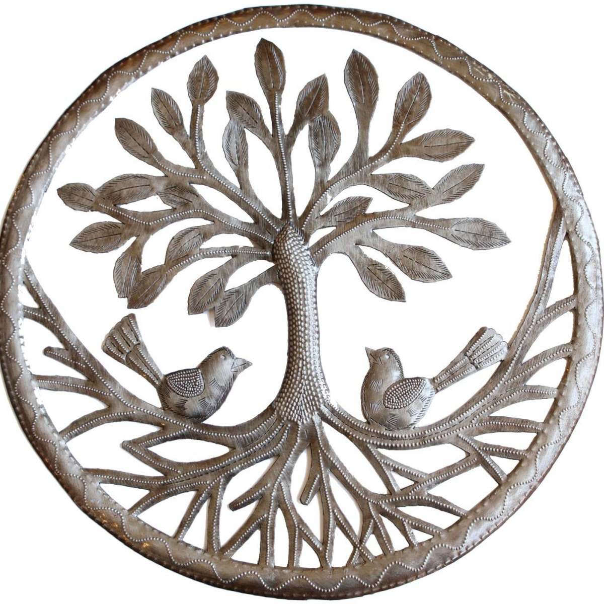 Vi Bella Haitian Tree of Life Metal Art - Round Wall Art - Image 5 of 6