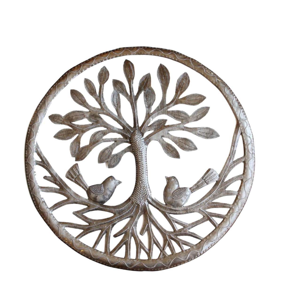 Vi Bella Haitian Tree of Life Metal Art - Round Wall Art - Image 6 of 6