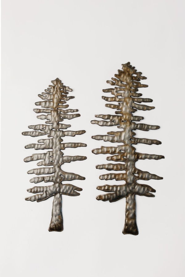 Vi Bella Pine Trees Metal Art Set