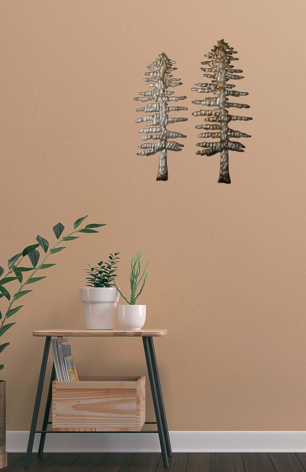 Vi Bella Pine Trees Metal Art Set - Image 4 of 4