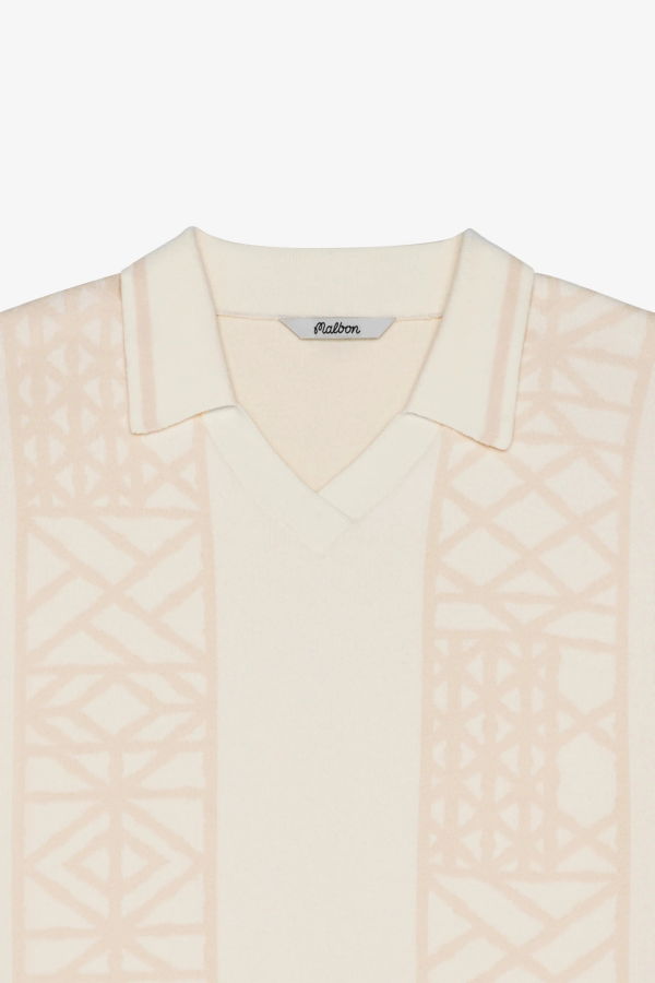 MALBON GOLF Habana Polo Shirt - Cream
