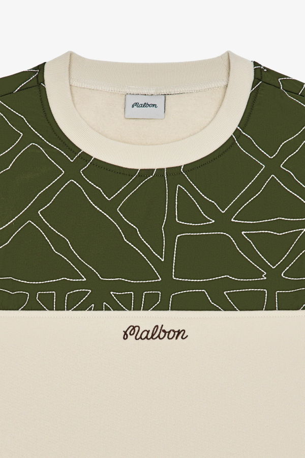 MALBON GOLF Tierra Crewneck Sweatshirt - Cream