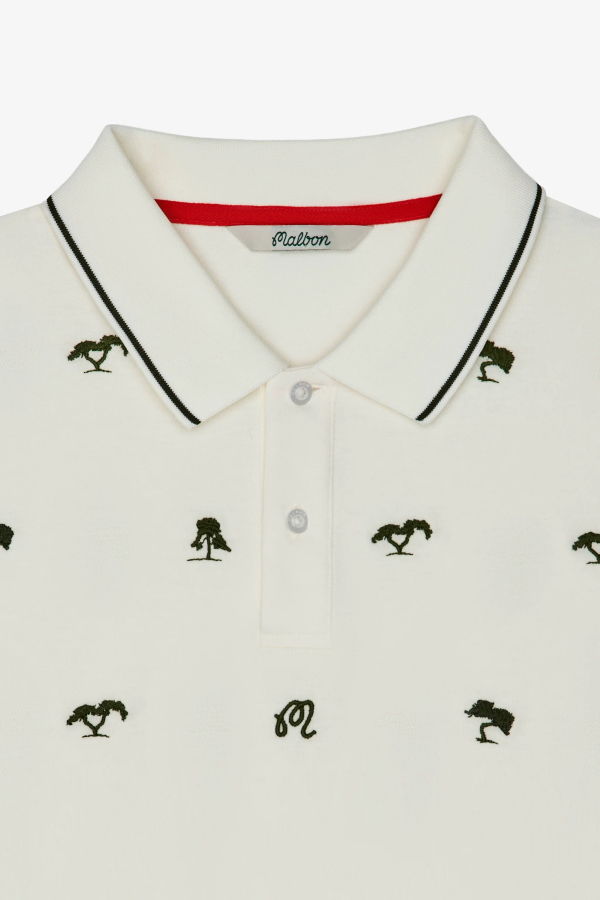 MALBON GOLF Torrey Pines Polo - Egret