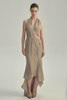 YEHUAFAN Walnut Silk Dress - Thumbnail 1