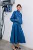 The New Society Tencel Midi Skirt - Mid Denim - Thumbnail 1