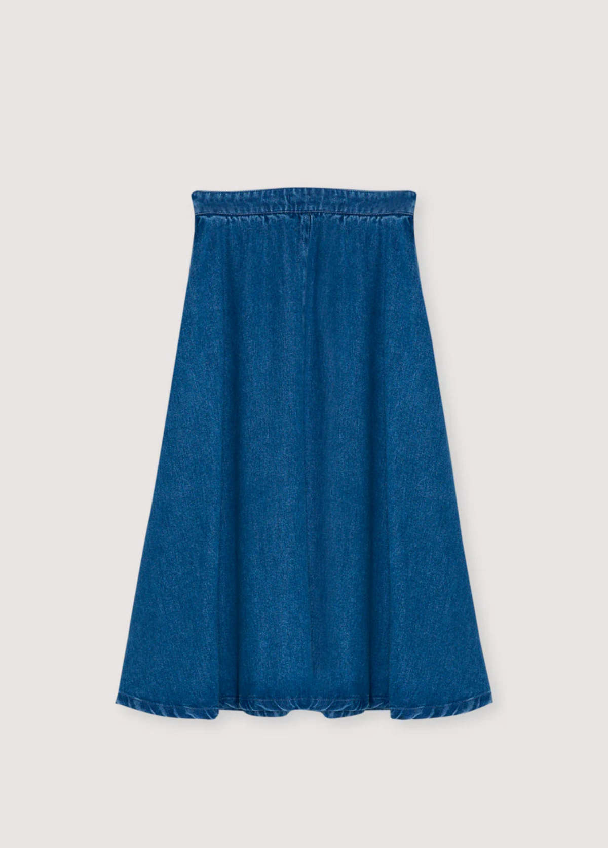 The New Society Tencel Midi Skirt - Mid Denim - Image 3 of 4