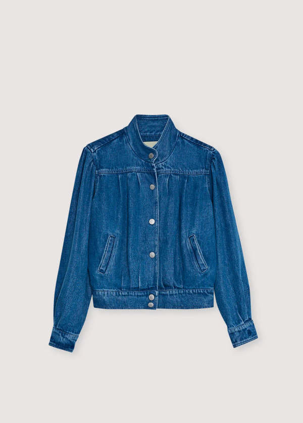The New Society Tencel Jacket - Mid Denim | Garmentory