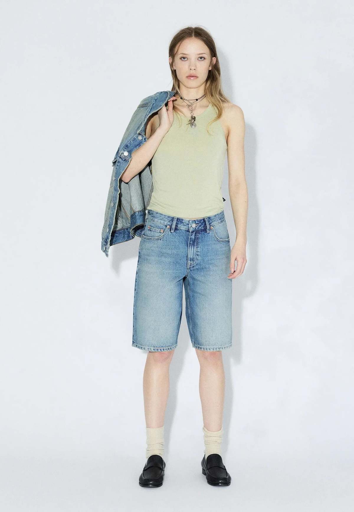 dr.denim Asra Shorts - Drift Sky Used - Image 2 of 4