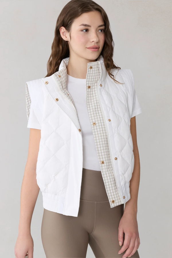 SOIA & KYO Brenna Reversible Vest - Light Oak
