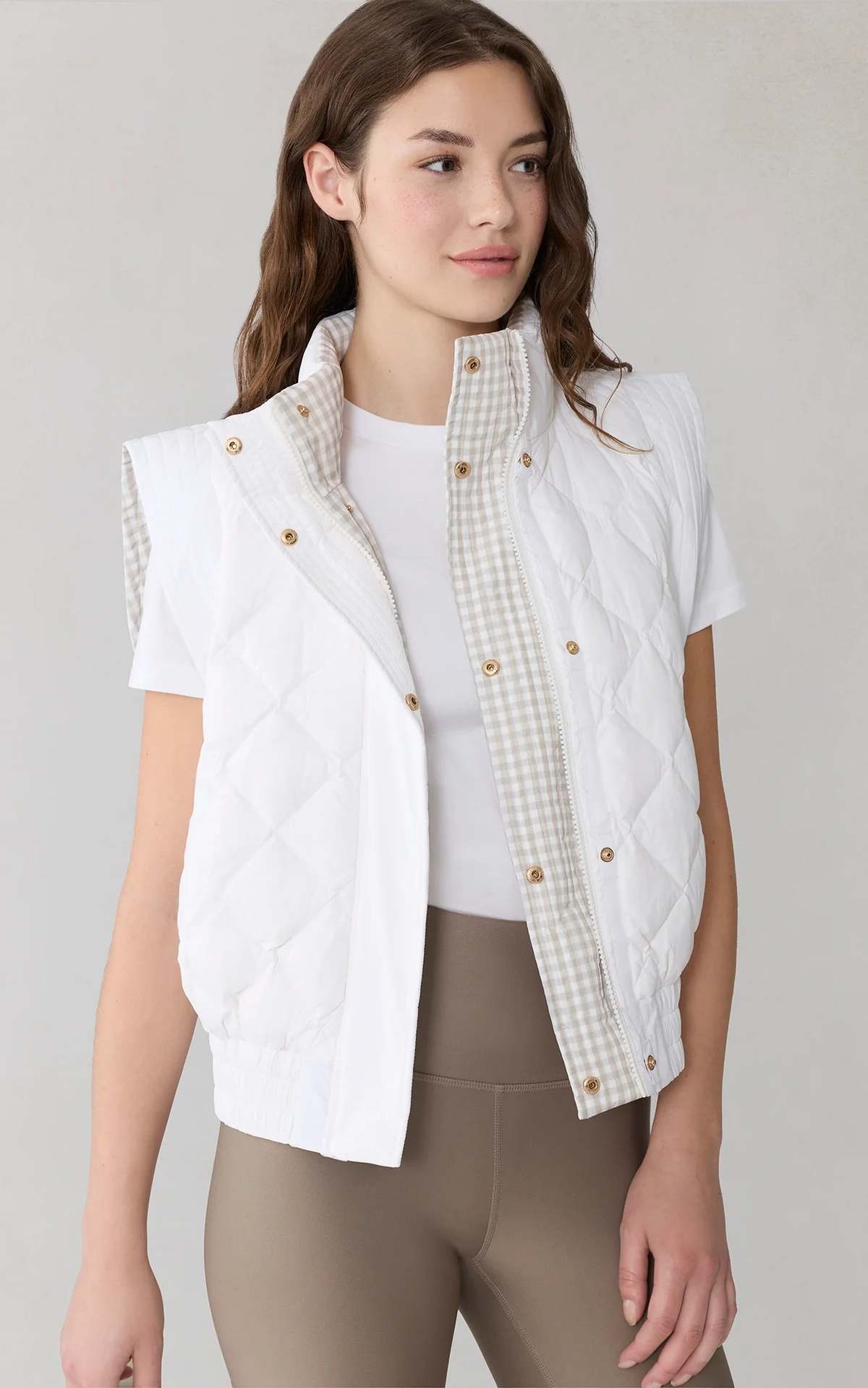 SOIA & KYO Brenna Reversible Vest - Light Oak - Image 2 of 8
