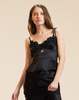 Cynthia Rowley Garbo Lace Slip Top - Black - Thumbnail 2