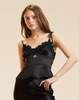 Cynthia Rowley Garbo Lace Slip Top - Black - Thumbnail 3