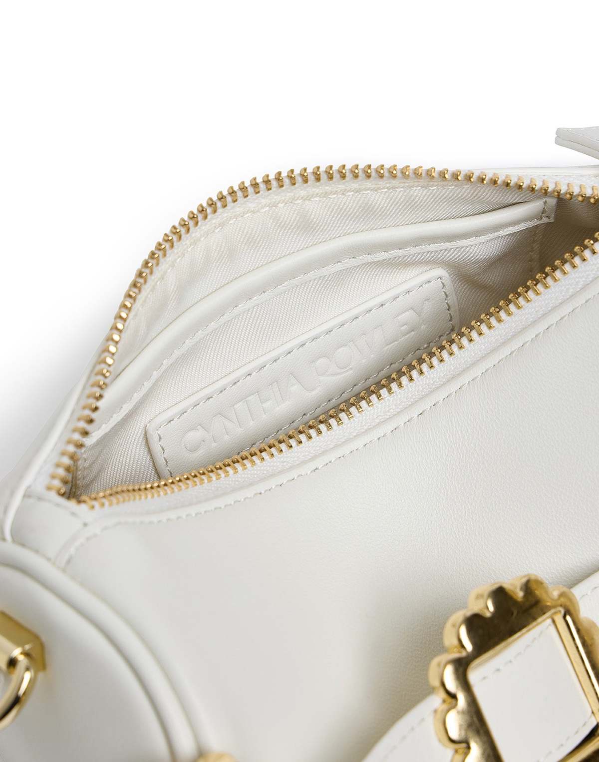 Cynthia Rowley Mini Drum Bag - White - Image 4 of 5