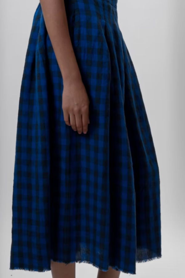 Aequamente Plaid Neon Blue Skirt