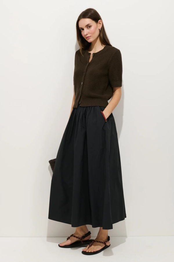 Alex Mill Elle Linen Cotton Cardigan - Roasted Bean