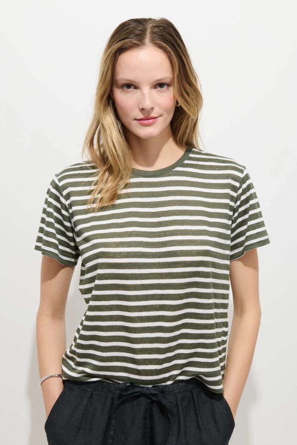 Alex Mill Garcon Linen Cotton Striped Tee