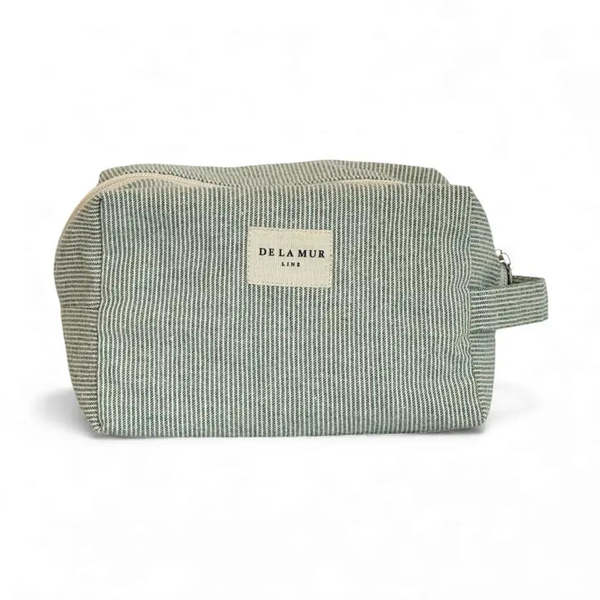 De La Mur Lines Squared Makeup Bag - Light Green
