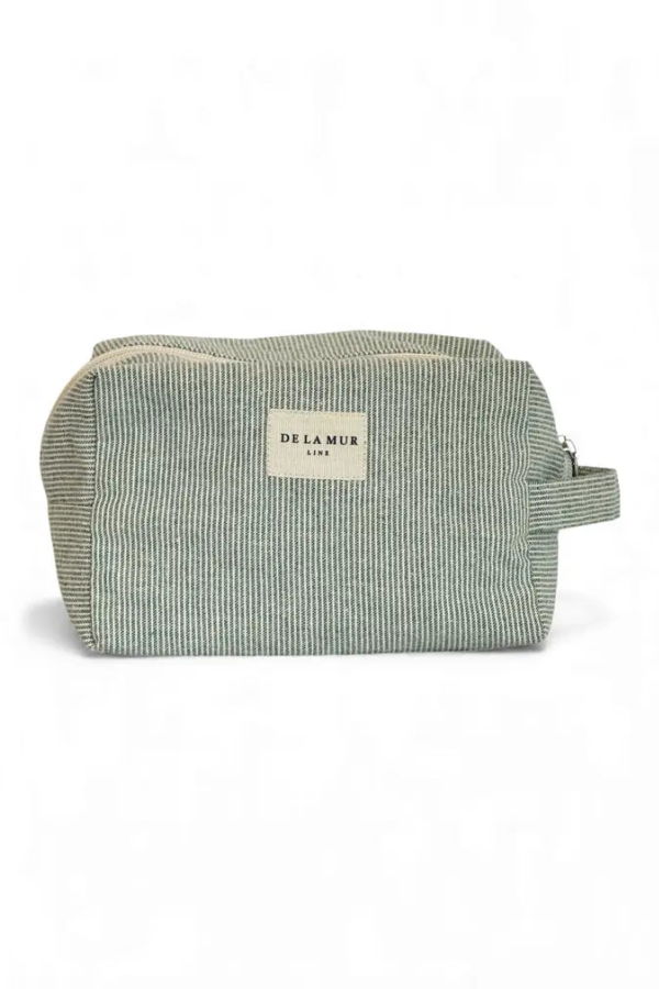 De La Mur Lines Squared Makeup Bag - Light Green