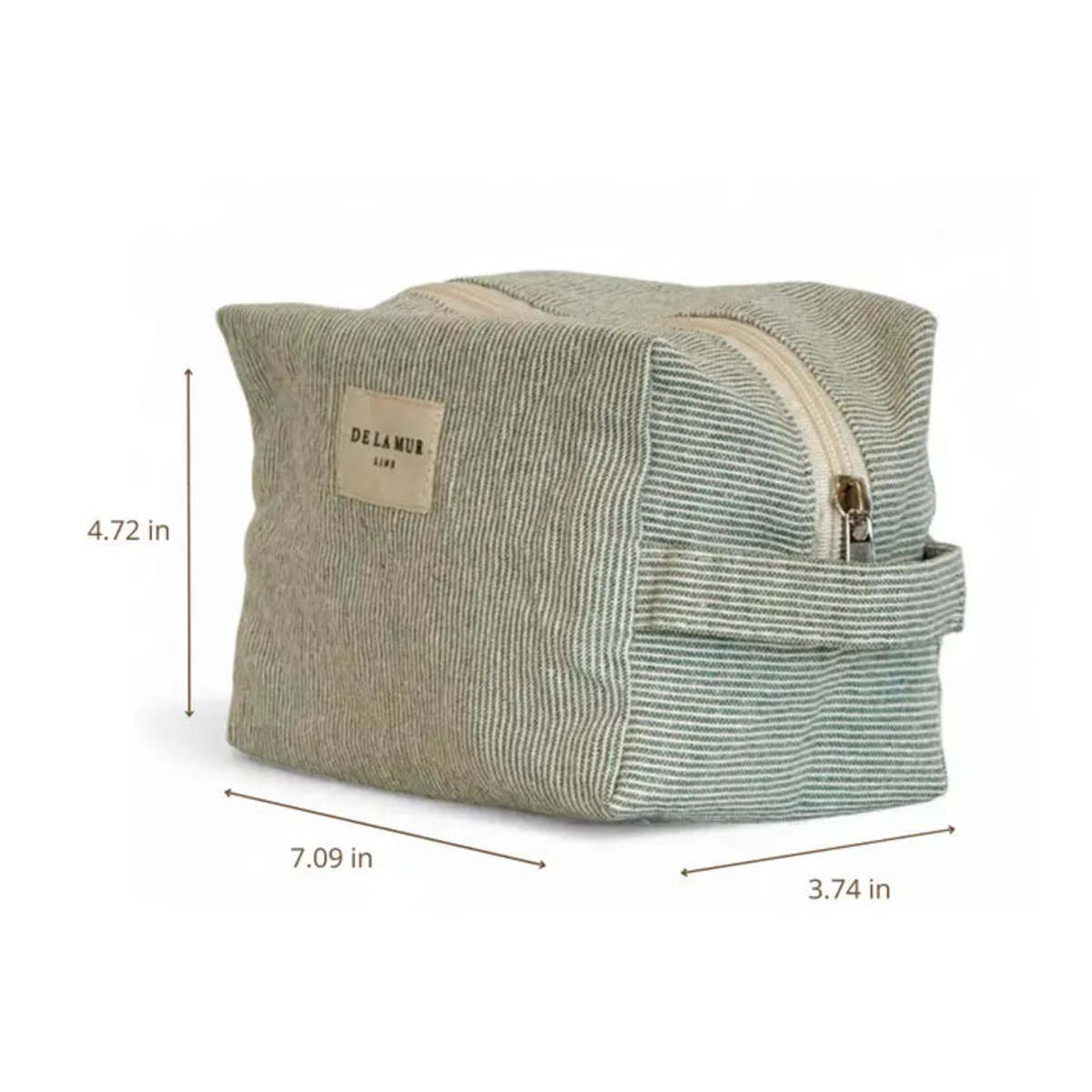 De La Mur Lines Squared Makeup Bag - Light Green - Image 2 of 3