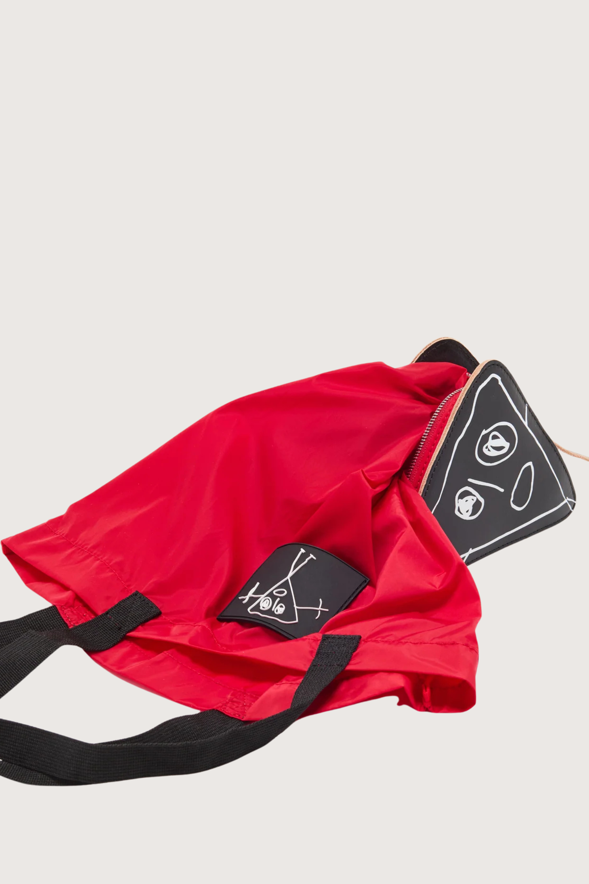 Plan C Nylon Handbag - Red - Image 3 of 4