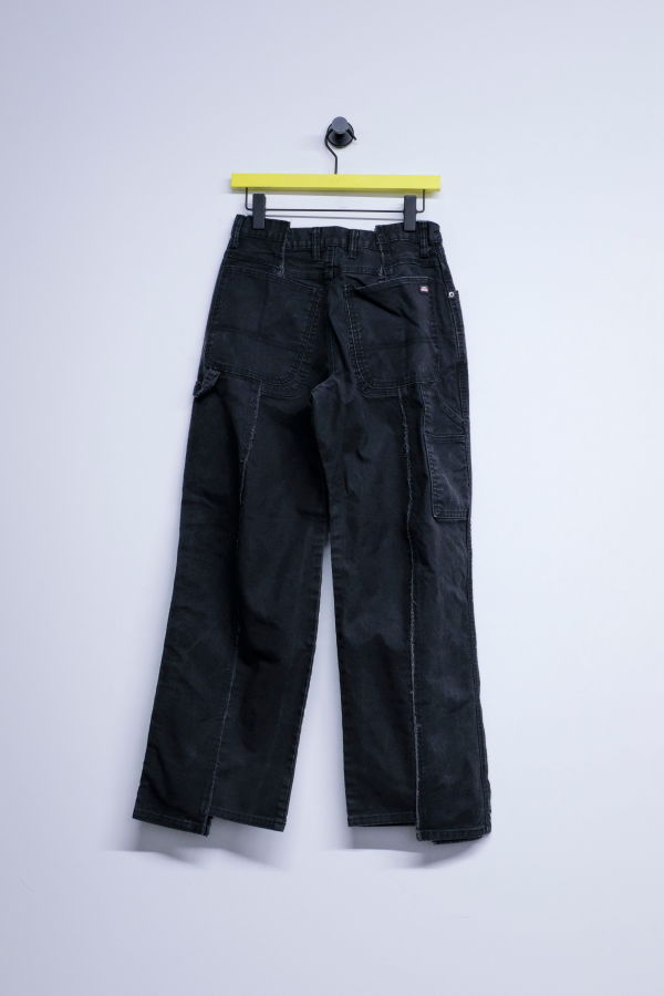 Old Park Duck Cotton Baggy Carpenter Pants - Black
