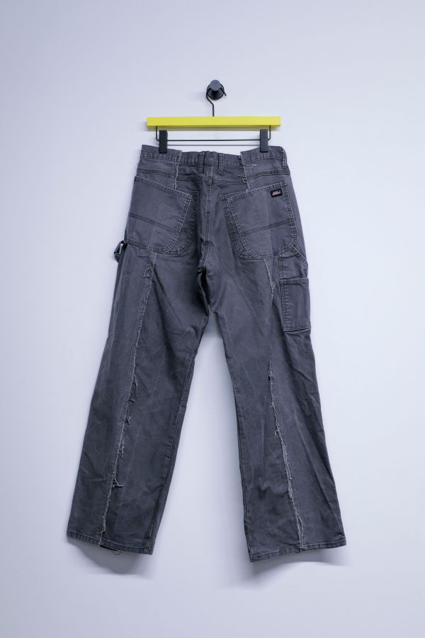 Old Park Grey Duck Cotton Baggy Carpenter Pants