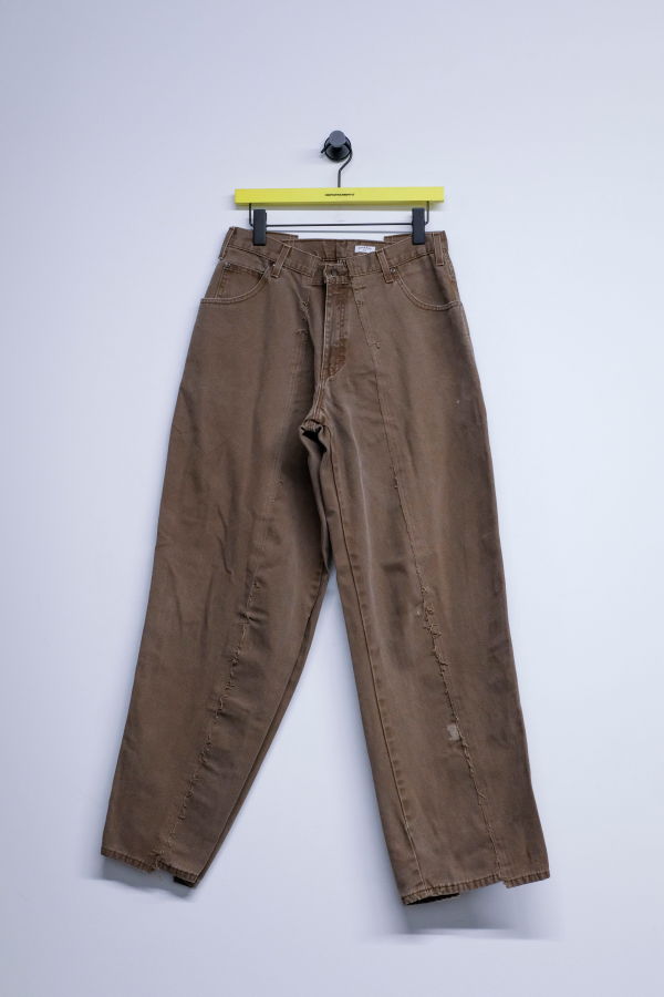 Old Park Mocha Duck Cotton Baggy Carpenter Pants