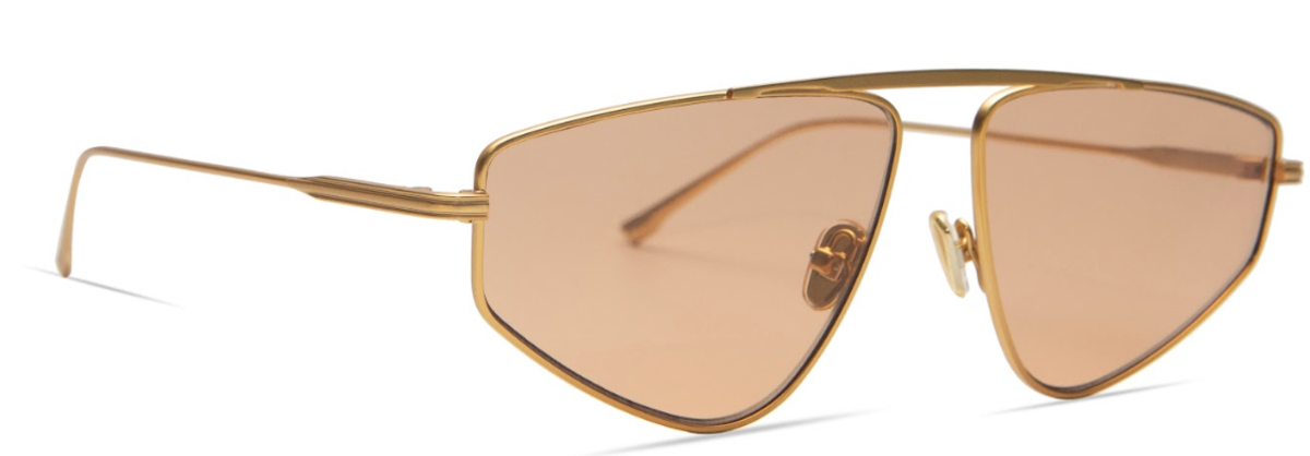 Elisa Johnson Riley in Gold Metal Amber Lens Sunglasses - Image 2 of 2