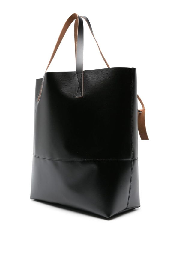 Marni Shopping Bag With Tag Tote Bag - Black