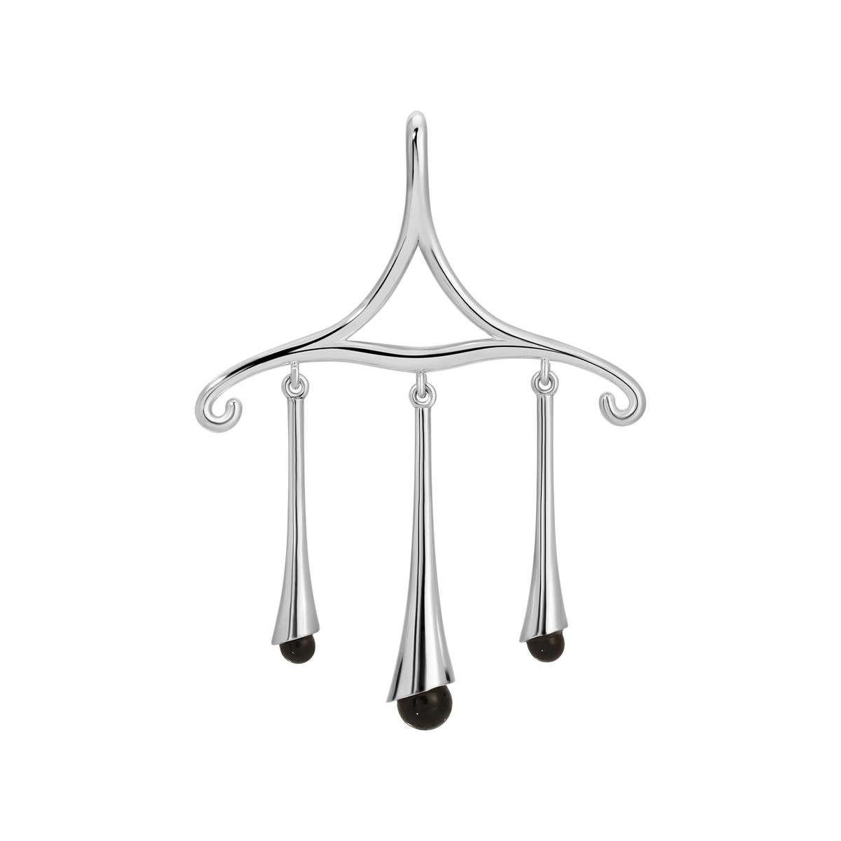 MAANCY Chandelier Scroll Pendant - Black Onyx - Image 1 of 4