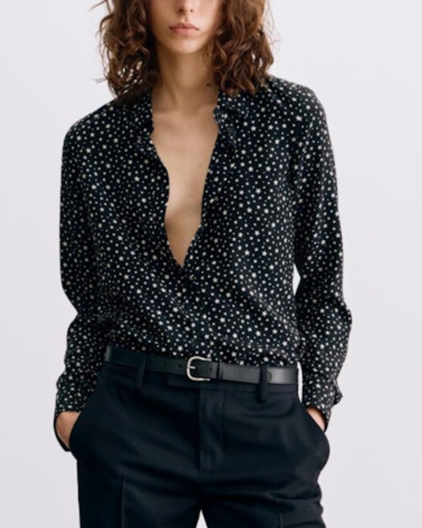 Nili Lotan Gaia Slim Shirt - Wild Dot