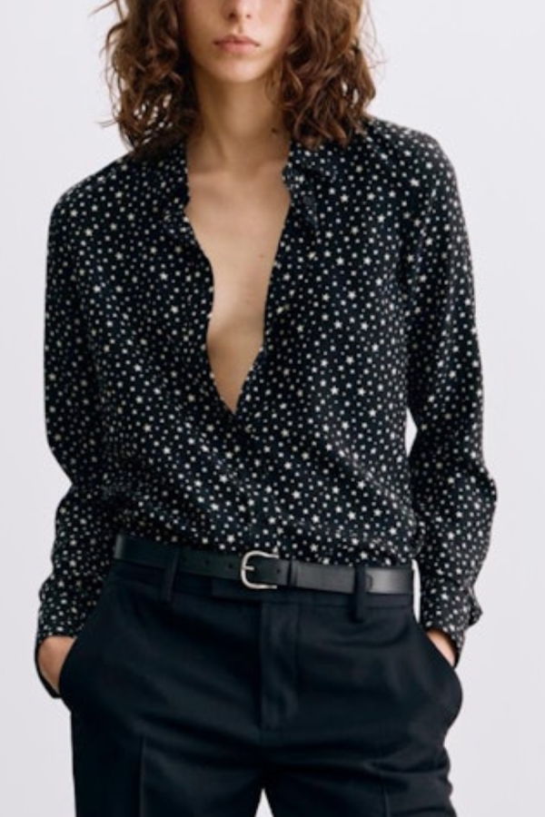 Nili Lotan Gaia Slim Shirt - Wild Dot