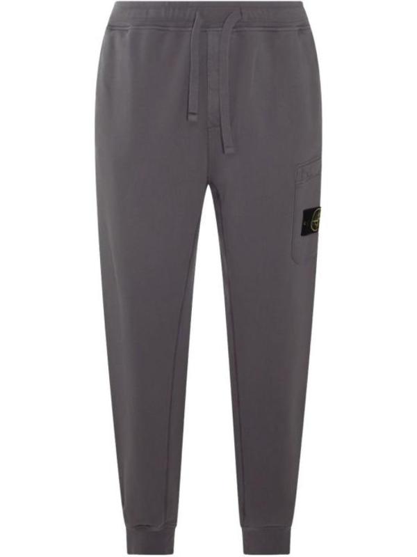 Stone Island Organic Cotton Fleece Regular-Fit Cargo Pocket Jogger - Charcoal