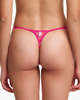 Yasmine Eslami Jeanne Mesh Mini Thong - Indian Pink - Thumbnail 2