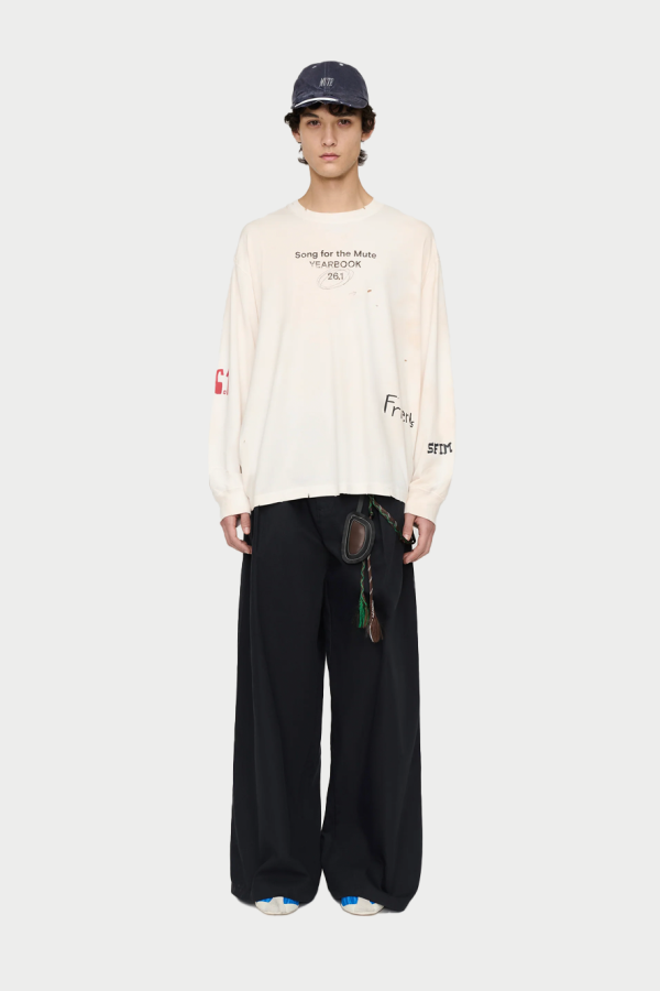 Song for the Mute "Scribble" Oversized Crew Neck Pullover Sweatshirt