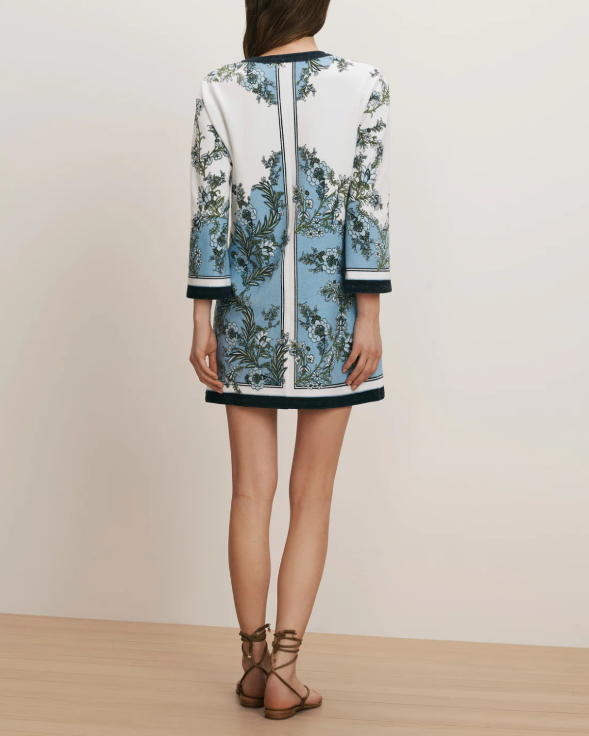 Veronica Beard Briarcliff Terry Tunic Dress - Blue Jay Multi - Image 7 of 7