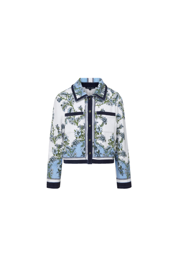 Veronica Beard Novelle Terry Cardigan - Blue Jay Multi