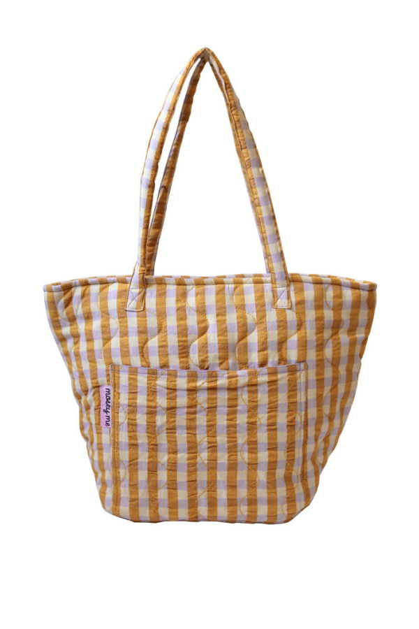 Mosey Me Mango Seersucker Quilted Bag