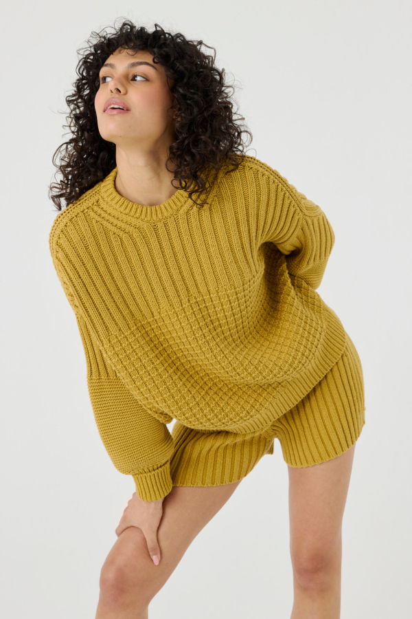 The Knotty Ones Delčia Cotton Sweater - Amber Haze