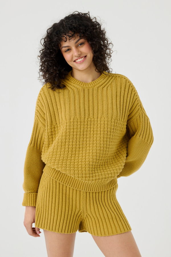 The Knotty Ones Delčia Cotton Sweater - Amber Haze