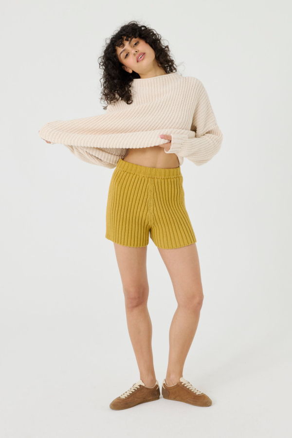 The Knotty Ones Pilnatis Cotton Shorts - Amber Haze