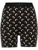 MARINE SERRE Moon Printed Jersey Biker Shorts - Tan - Thumbnail 1