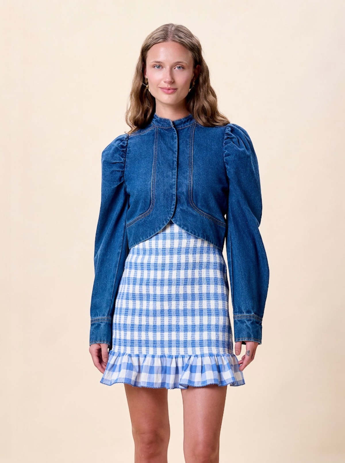 Cleobella Damien Denim Jacket - Medium Denim - Image 1 of 3